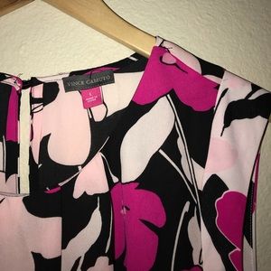 Pink & Black floral blouse